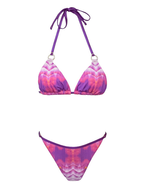 Бански Дамски бански Бански костюм с триъгълни чашки Purple Sunset Crystal